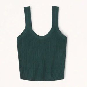 Abercrombie Ottoman Slim Scoopneck Tank Dark Green